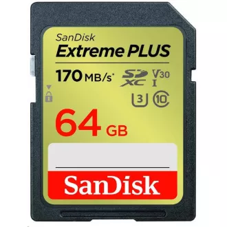 SanDisk SDXC karta 64 GB Extreme PLUS (200 MB/s Class 10, UHS-I U3 V30)