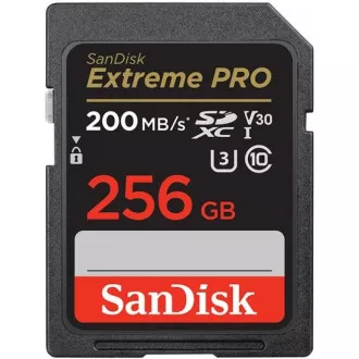 SanDisk SDXC karta 256GB Extreme PRO (200 MB/s Class 10, UHS-I U3 V30)