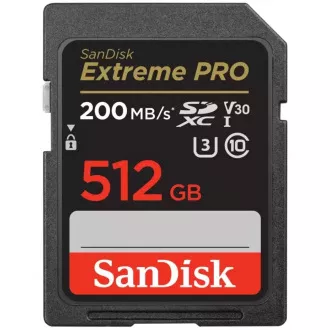 SanDisk SDXC karta 512GB Extreme PRO (200 MB/s Class 10, UHS-I U3 V30)