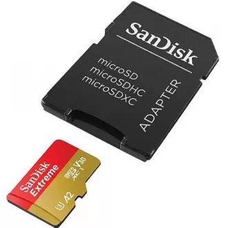 SanDisk micro SDXC karta 64GB Extreme (170 MB/s Class 10, UHS-I U3 V30) + adaptér