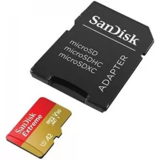 SanDisk micro SDXC karta 512GB Extreme (190 MB/s Class 10, UHS-I U3 V30) + adaptér