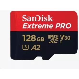 SanDisk micro SDXC karta 128GB Extreme PRO (200 MB/s Class 10, UHS-I U3 V30) + adaptér