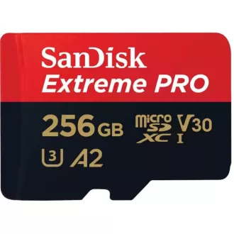 SanDisk micro SDXC karta 256 GB Extreme PRO (200 MB/s Class 10, UHS-I U3 V30) + adaptér SanDisk micro SDXC karta 256 GB Extreme PRO (200 MB/s Class 10, UHS-I U3 V30) + adaptér