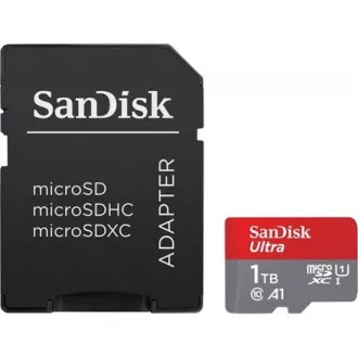 SanDisk Micro SDXC karta 1TB Ultra (150 MB/s, A1 Class 10 UHS-I) + adaptér