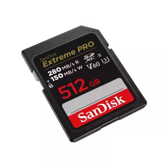 SanDisk SDXC karta 512GB Extreme PRO (R: 280/W: 150 MB/s, UHS-II, V60)