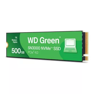 WD GREEN SSD 500 GB SN3000 Powered by SanDisk, PCIe Gen4x4, M.2 2280, (R:5000/W:4100 MB/s)