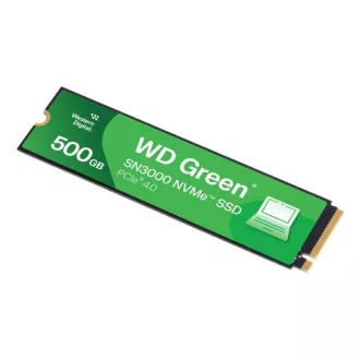 WD GREEN SSD 500 GB SN3000 Powered by SanDisk, PCIe Gen4x4, M.2 2280, (R:5000/W:4100 MB/s)