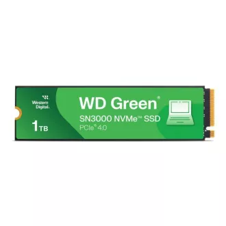 WD GREEN SSD 1TB SN3000 Powered by SanDisk, PCI Gen4x4, M.2 2280, (R:5000/W:4200 MB/s) WD GREEN SSD 1TB SN3000 Powered by SanDisk, PCI Gen4x4, M.2 2280, (R:5000/W:4200 MB/s)