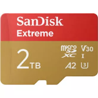 SanDisk micro SDXC karta 2TB Extreme (240 MB/s A2 UHS-I U3 V30) + adaptér