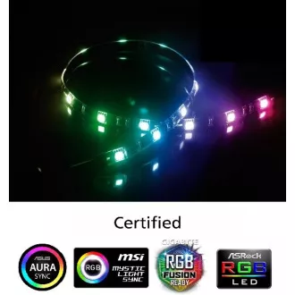 AKASA LED pásik Vegas MB, magnetický, 50cm, RGB 12V
