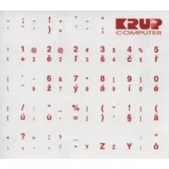 PremiumCord Slovenská prelepka na klávesnici - červená
