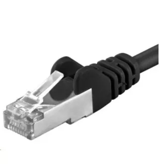 PREMIUMCORD Patch kábel CAT6a S-FTP, RJ45-RJ45, AWG 26/7 0, 25m čierna