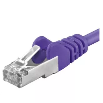 PREMIUMCORD Patch kábel CAT6a S-FTP, RJ45-RJ45, AWG 26/7 0, 5m fialová