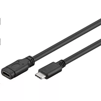 PREMIUMCORD USB-C predlžovací kábel (USB 3.1 generation 1), C/M - C/F, 1m