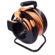 PREMIUMCORD Predlžovací prívod 230V bubon 50m, čierna