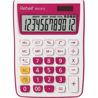 REBELL kalkulačka - SDC912 PK - ružová