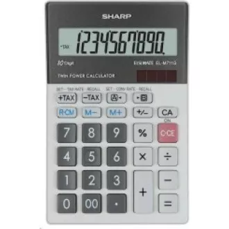 SHARP kalkulačka - EL-M711GGY - strieborná