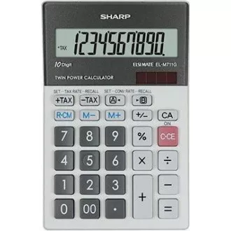 SHARP kalkulačka - EL-M711GGY - strieborná