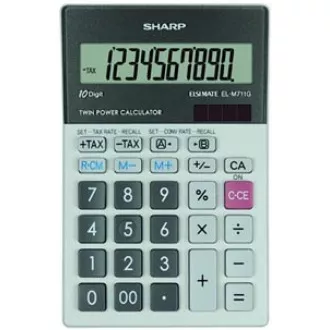 SHARP kalkulačka - EL-M711GGY - strieborná