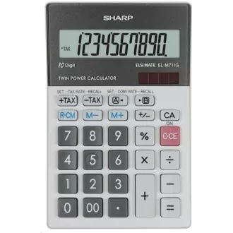 SHARP kalkulačka - EL-M711GGY - strieborná