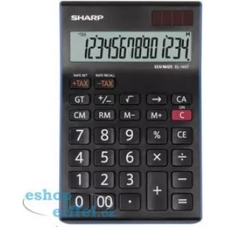 SHARP kalkulačka - EL-145TBL - čierna