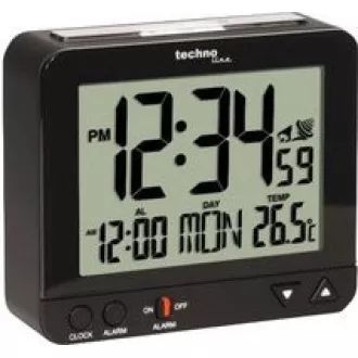 TechnoLine WT 195 - digitálny budík čierny s teplomerom