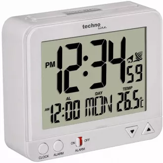 TechnoLine WT 195W - digitálny budík biely s teplomerom TechnoLine WT 195W - digitálny budík biely s teplomerom