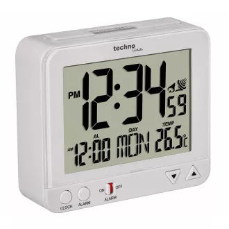 TechnoLine WT 195W - digitálny budík biely s teplomerom TechnoLine WT 195W - digitálny budík biely s teplomerom