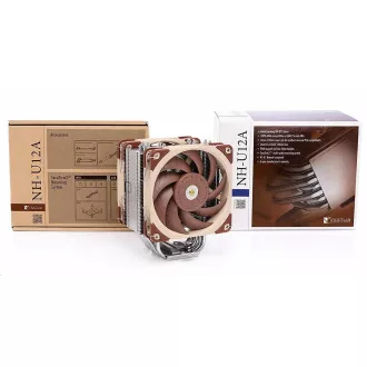 NOCTUA Chladič CPU NH-U12A, 2x 120mm, LGA1851, AM5, hnedá/strieborná