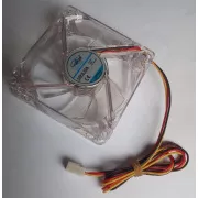 EUROCASE ventilátor 80mm, 12V/0, 15A, presvetlený RGB (3-pin)
