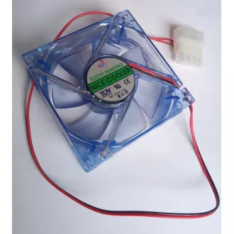 EUROCASE ventilátor 80mm, 12V/0, 17A, presvetlený modrý (molex) EUROCASE ventilátor 80mm, 12V/0, 17A, presvetlený modrý (molex)