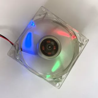 EUROCASE ventilátor 80mm, 12V/0, 14A, presvetlený RGB (molex) EUROCASE ventilátor 80mm, 12V/0, 14A, presvetlený RGB (molex)