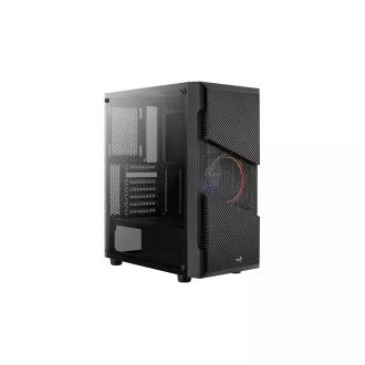 AEROCOOL skriňa Menácia Saturn FRGB ML G, Mid tower, 2x USB 3.0, 2x audio, 1x 120mm FRGB Fan, bez zdroja
