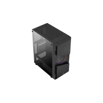 AEROCOOL skriňa Menácia Saturn FRGB ML G, Mid tower, 2x USB 3.0, 2x audio, 1x 120mm FRGB Fan, bez zdroja