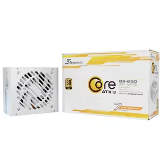 SEASONIC zdroj Core GX 650W White, 120mm, Plne modulárny, 80+ Gold, ATX 3.1 SEASONIC zdroj Core GX 650W White, 120mm, Plne modulárny, 80+ Gold, ATX 3.1