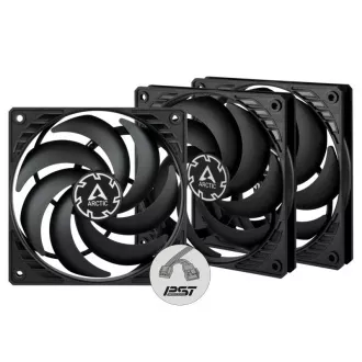 ARCTIC ventilátor P12 Slim PWM PST 3-Pack, 120mm, 4pin, PWM, čierna