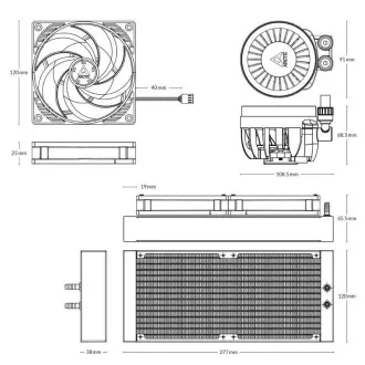 ARCTIC Vodný chladič Liquid Freezer III 240, 2x120mm, AM5, LGA1851, čierna