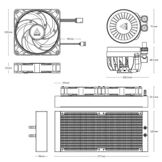 ARCTIC Vodný chladič Liquid Freezer III 240 ARGB, 2x120mm, AM5, LGA1851, biela