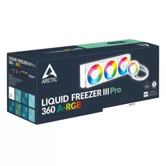 ARCTIC Vodný chladič Liquid Freezer III 360 Pre ARGB, 3x120mm, AM5, LGA1851, biela