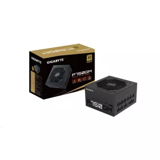 GIGABYTE zdroj P750GM, 750W, 80plus gold, modular, 120mm fan