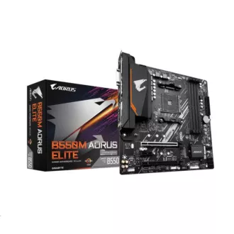 GIGABYTE MB Sc AM4 B550 AORUS ELITE, AMD B550, 4xDDR4, 1xHDMI, 1xDVI, mATX