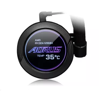 GIGABYTE vodný chladič AORUS WATERFORCE X 240, 120 mm ARGB, LCD displej GIGABYTE vodný chladič AORUS WATERFORCE X 240, 120 mm ARGB, LCD displej