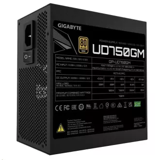 GIGABYTE zdroj UD750GM, 750W, 80+ Gold, 120mm fan