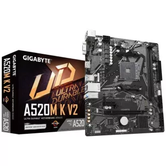 GIGABYTE MB Sc AM4 A520M V2, AMD A520M, 2xDDR4, 1xHDMI, 1xVGA, mATX