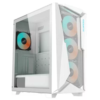 GIGABYTE case GB-C301GW, ARGB Hub, priehľadná bočnica, Mid tower, 4x ARGB ventilátor, biela GIGABYTE case GB-C301GW, ARGB Hub, priehľadná bočnica, Mid tower, 4x ARGB ventilátor, biela