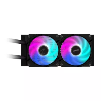 GIGABYTE vodný chladič AORUS WATERFORCE X II 240, 2x120mm ARGB, LCD displej, LGA1851, AM5 GIGABYTE vodný chladič AORUS WATERFORCE X II 240, 2x120mm ARGB, LCD displej, LGA1851, AM5