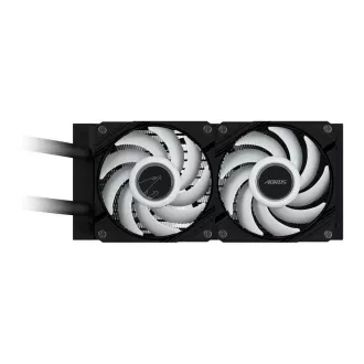 GIGABYTE vodný chladič AORUS WATERFORCE X II 240, 2x120mm ARGB, LCD displej, LGA1851, AM5 GIGABYTE vodný chladič AORUS WATERFORCE X II 240, 2x120mm ARGB, LCD displej, LGA1851, AM5