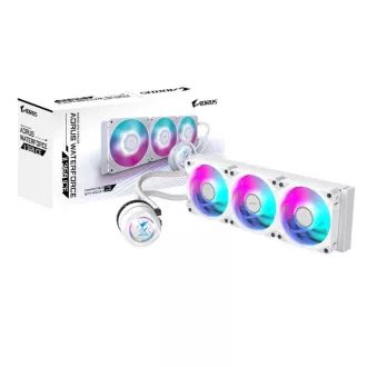 GIGABYTE vodný chladič AORUS WATERFORCE II 360I, 3x120mm, ARGB, LGA1851, AM5, Biela