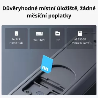 REOLINK bezpečnostné video zvonček D340B, 4MP, 2K, WiFi, čierna