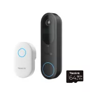 REOLINK bezpečnostné video zvonček D340B + Chime + 64GB microSD